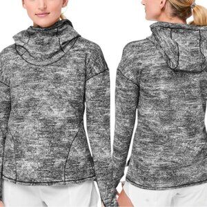 Lululemon Forever Endeavour Long Sleeve Size 4 Rush Jacquard Black White